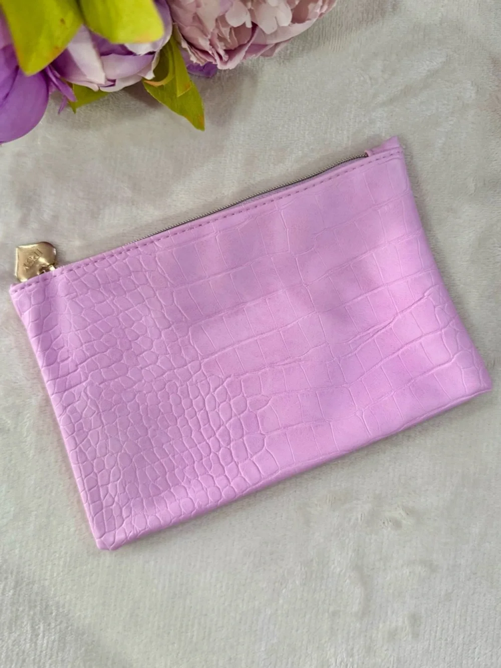 3 for $16 - NEW Ipsy Pink Crocodile Embossed Cosmetic Bag